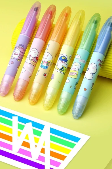 Silinebilir Flüoresan Kalem - Rastgele 1 Renk - 8