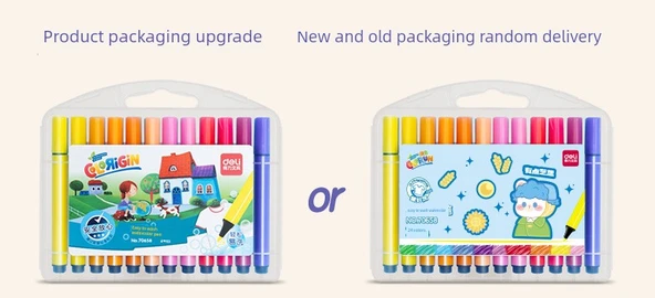 Sulu Boya Kalemleri - 18 Renk - Kalın Sap - 2 Boyama Kitabı ve Gouline Kalem ile - 7