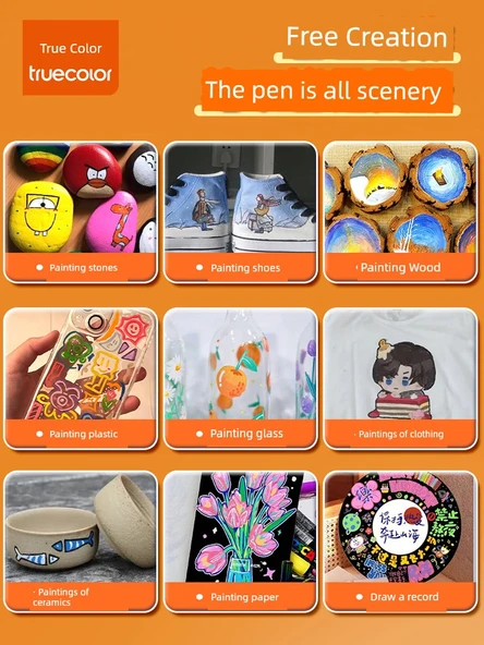 Akrilik Marker Kalemi Seti - 24 Renk - 5