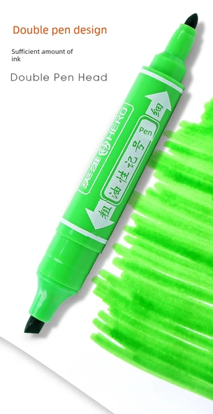 12 Renkli Poster Boyama Kalemi - Açık Mavi - 48 Renk - 10