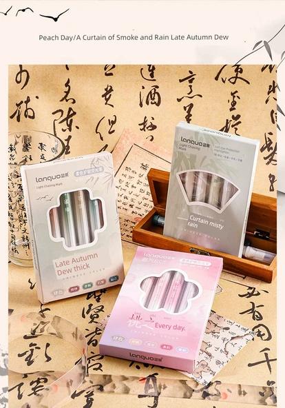 Ulusal Tarz Fluoresan Kalem - Sonbahar Çiğliği kalın 4 adet/kutu - 9