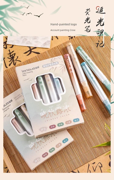 Ulusal Tarz Fluoresan Kalem - Sonbahar Çiğliği kalın 4 adet/kutu - 7