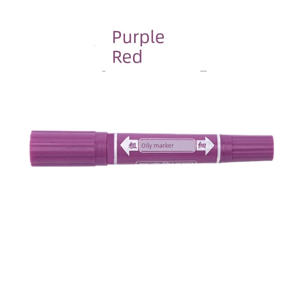 12 Renkli Poster Boyama Kalemi - Mor Kırmızı - 48 Renk - 1