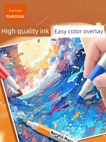 Üçgen Tutacaklı Marker Kalemi - 18 Renk - 3