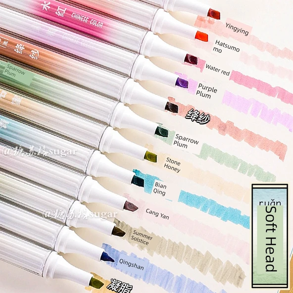 Ulusal Tarz Fluoresan Kalem - Sonbahar Çiğliği kalın 4 adet/kutu - 3