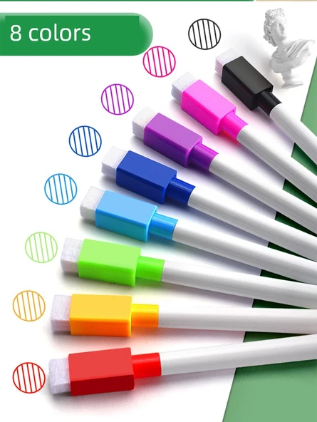 Silinebilir Beyaz Tahta Kalemleri - Manyetik Olmayan Renk 48 - 8