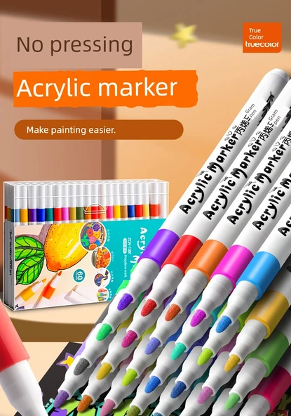 Akrilik Marker Kalemi Seti - 12 Renk - 7