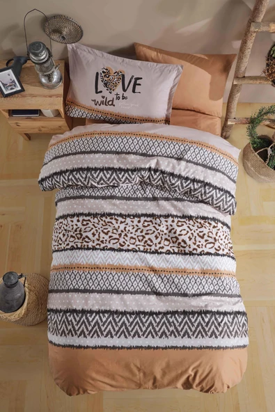 Clasy Ranforce %100 Pamuk Tek Kişilik Nevresim Takımı Afro - 4
