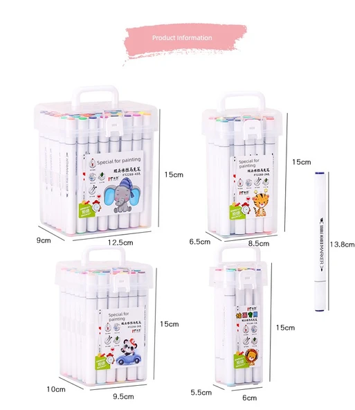 Akrilik İşaretleyici Kalem Seti - 24 Renk Profesyonel Mürekkep - 9