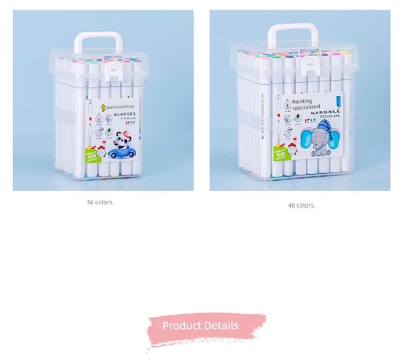 Akrilik İşaretleyici Kalem Seti - 24 Renk Profesyonel Mürekkep - 11