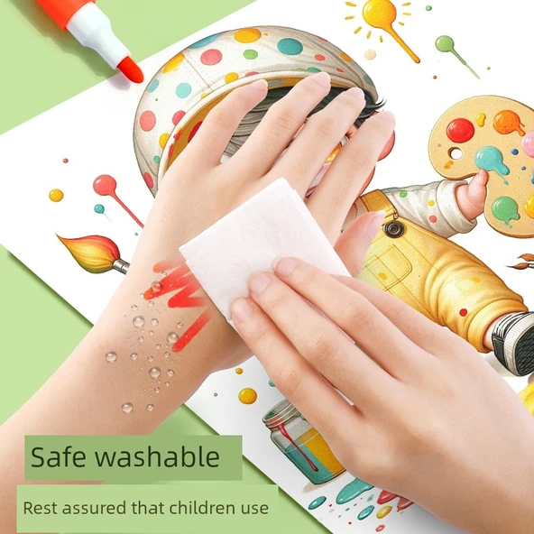 Akrilik İşaretleyici Kalem Seti - 24 Renk Profesyonel Mürekkep - 5