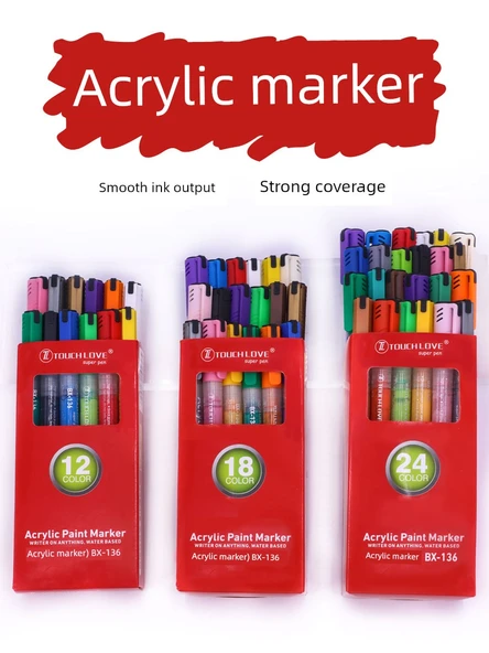 Akrilik Marker Kalem Seti - 18 Renk - 5