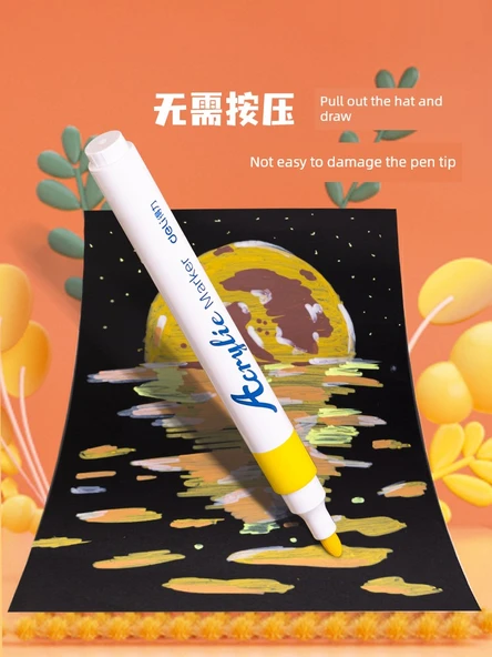 Akrilik Marker Kalem Seti - 100 Üçgen Çubuk - 48 Renk Kutulu - 3