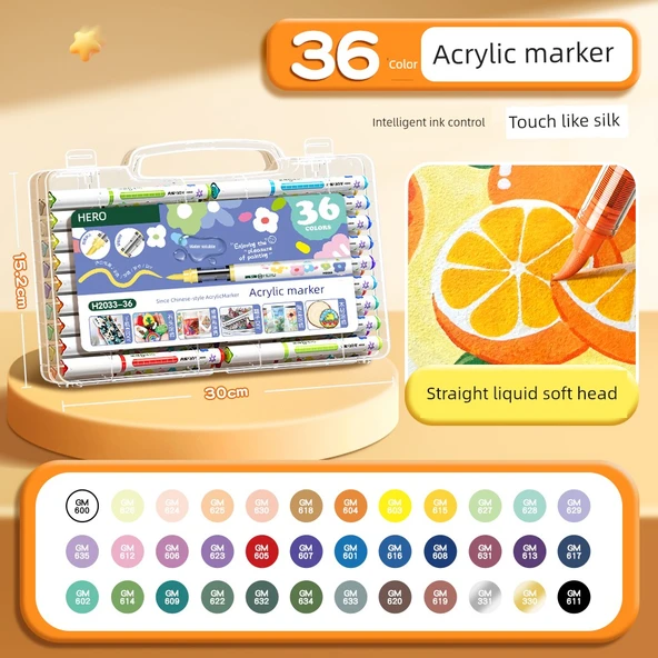 Sıvı Tebeşir Kalem Seti - 36 Renk - Akıllı Mürekkep Kontrolü - 1