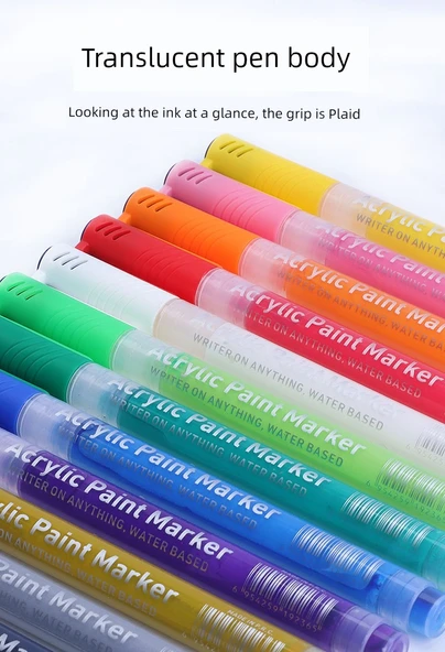 Akrilik Marker Kalem Seti - 18 Renk - 9