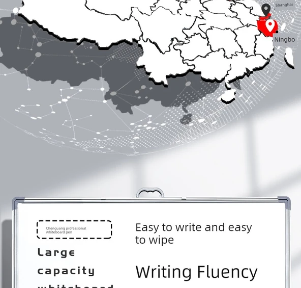 Silinebilir Beyaz Tahta Kalemi - Siyah 10 + Kırmızı 10 + Silgi - 8