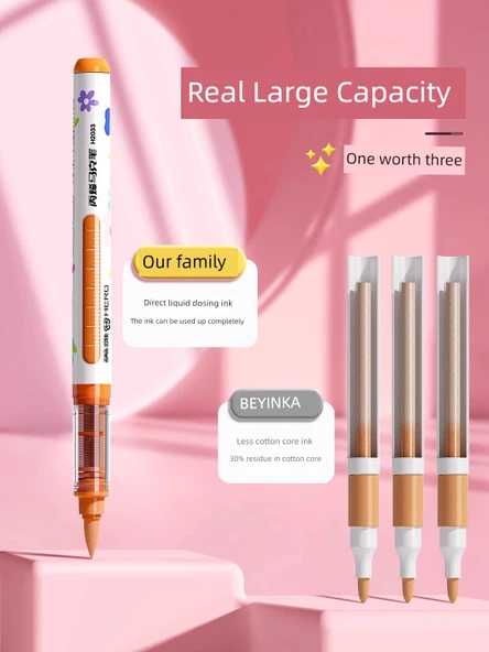 Peynir Paketi Aslan Akrilik Marker Kalem Seti - 36 Renk - Akıllı Mürekkep Kontrol - Büyük Kapasite - Resim 5