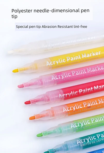 Akrilik Marker Kalem Seti - 18 Renk - 8