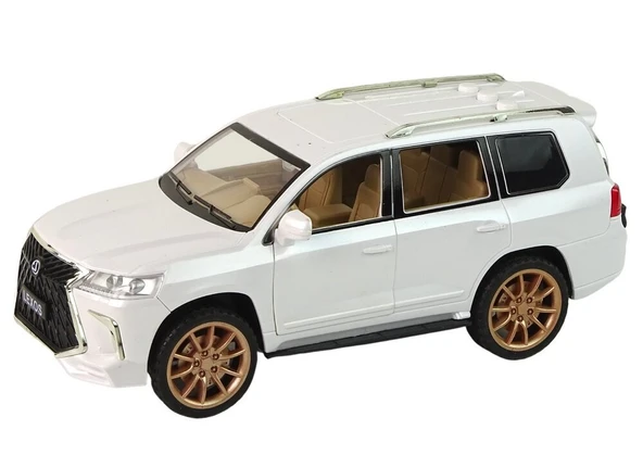 Farbu Beyaz Lexos Sesli Işıklı Model Araba 8094-1 - 3