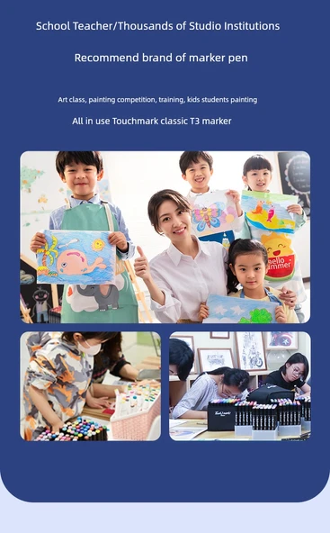 Tam Renk Seti 168 Renkli İkili Kalem Çantası İkili Uçlu Marker Seti - 8 Hediye - 11