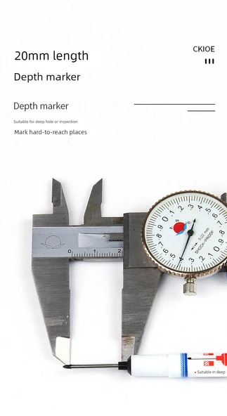 Uzun Uçlu Yağlı İşaretleme Kalemi - Kırmızı, Siyah, Mavi - 16 Adet - 8