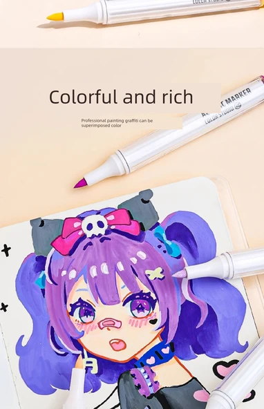 Marker Kalemi - [64] Kozmetik Çantası - Bej - 8