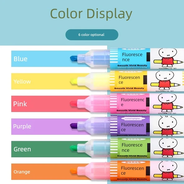 Fluoresan Kalem Seti - 3 Mor - 3