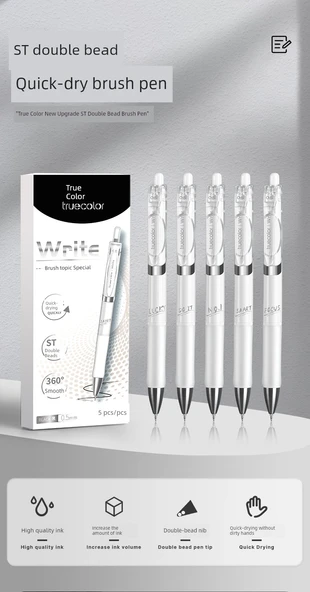 Sınav Özel Fırça Kalemi - Obsidyen 5 (10 Yedek Uç ile) - 0.5mm - 7