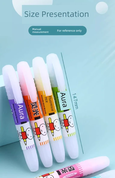 Fluoresan Kalem Seti - 3 Mor - 9