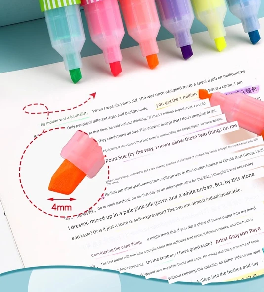 Fluoresan Kalem Seti - 3 Mor - 8