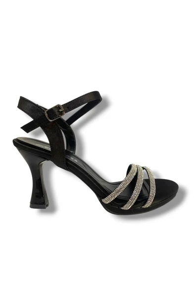 Erbay 484-25 Parlak Deri 3 Bant Taşlı Kadın Sandalet - 2