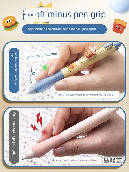 Silinebilir Jel Kalem 0.5mm - Atıştırmalık Dükkanları + Kiraz Çiçeği Kedisi / Kristal Mavi - 8'li Kutu - Resim 4