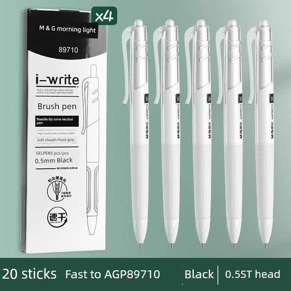 Hızlı Kuruyan Yumuşak Uçlu Fırça Kalemi 20'li Paket - 0.5mm - 1