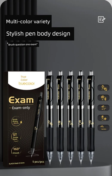 Fırça Kalemi - Yeşim Beyaz + Obsidyen 10 (10 Yedek Uç ile) - 0.5mm - 8