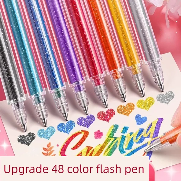 Renkli Işık Yayan Jel Kalemler - 8 Renk Hızlı Kuruyan - 2