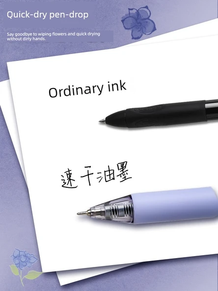 Hızlı Kuruyan Retro Stil Kalem - Mor Orkide + Kırmızı Gül 8 Adet + 20 Adet Makaralı - 4