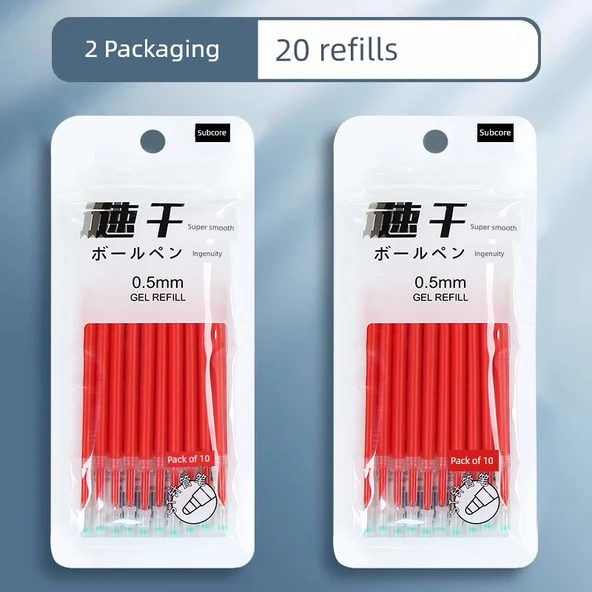 Hızlı Kuruyan Kırmızı Jel Kalem 0.5mm ST Uç - ST Hızlı Kuruyan [20 Uç]