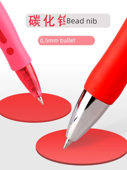 Kırmızı Jel Kalem - [Klasik Baskı Kombinasyonu] 6'lı Paket - 4