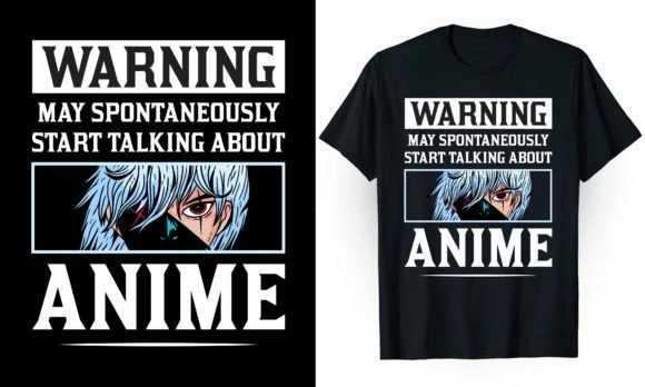 Anime Kısa kollu bisiklet yaka t-shirt