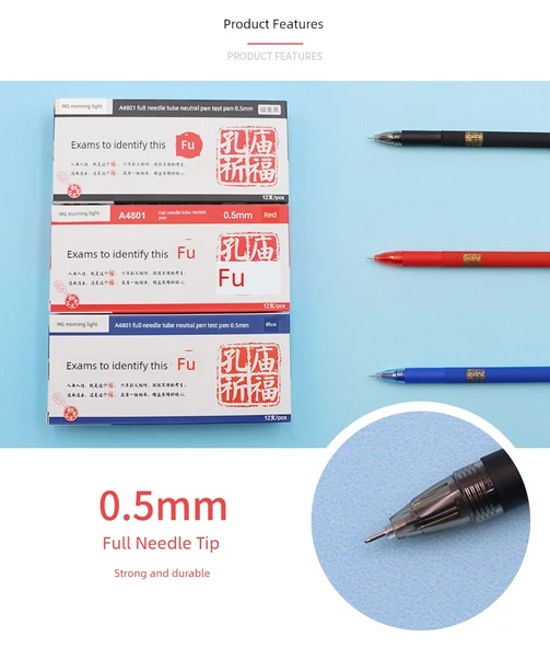 Kalem Seti - 0.5mm - 6 Kırmızı Kalem (Tam İğne Ucu) - 8