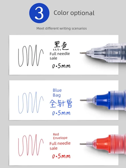 Hızlı Kuruyan Tükenmez Kalem - 12 Adet Siyah - Resim 4