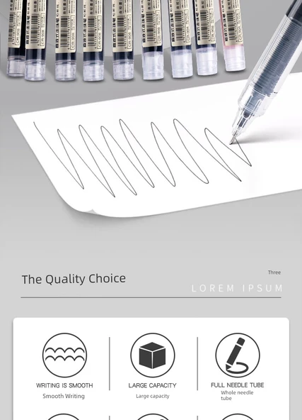 Hızlı Kuruyan Tükenmez Kalem - 12 Adet Siyah - Resim 8