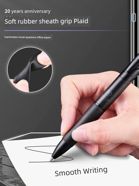 K35 Basmalı Jel Kalem - Cool Siyah K35 - 5+20 Chenguang G-5 Siyah Makaralar - Resim 5