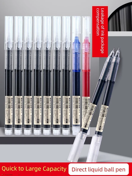 Hızlı Kuruyan Tükenmez Kalem - 12 Adet Siyah - Resim 2