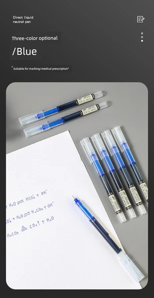 Sıvı Jel Kalem 0.5mm - 20 Adet (10 Siyah + 5 Kırmızı + 5 Mavi) - 10