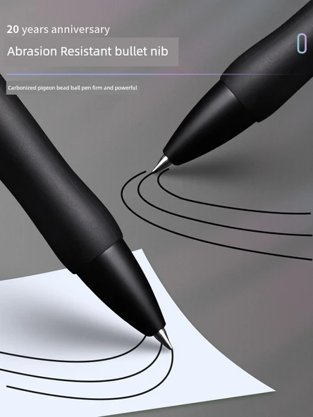 K35 Basmalı Jel Kalem - Cool Siyah K35 - 5+20 Chenguang G-5 Siyah Makaralar - Resim 3