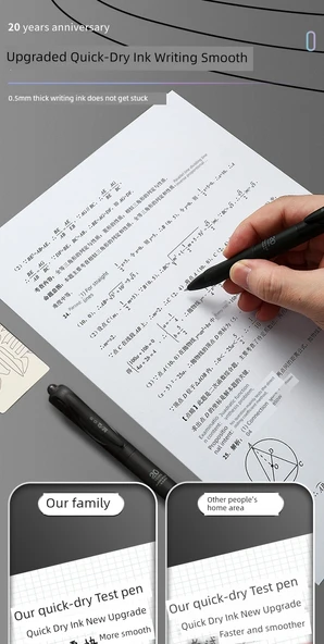 K35 Basmalı Jel Kalem - Cool Siyah K35 - 5+20 Chenguang G-5 Siyah Makaralar - Resim 10