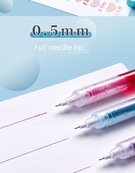Hızlı Kuruyan Kalem - Siyah Mürekkep - 0.5mm - 20 Adet - Düz Mürekkep - 9