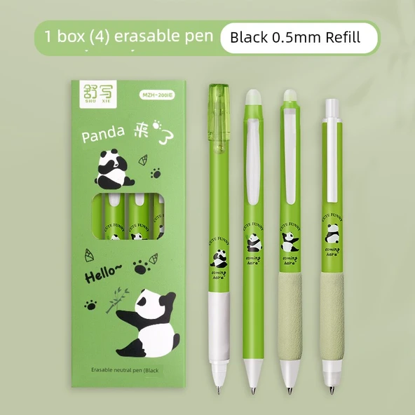Silinebilir Jel Kalem 0.5mm - Panda Siyah