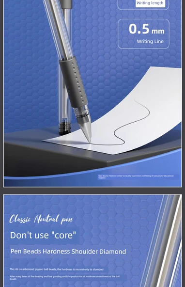 0.5mm Jel Tükenmez Kalem - Kırmızı - 24'lü Paket - 11